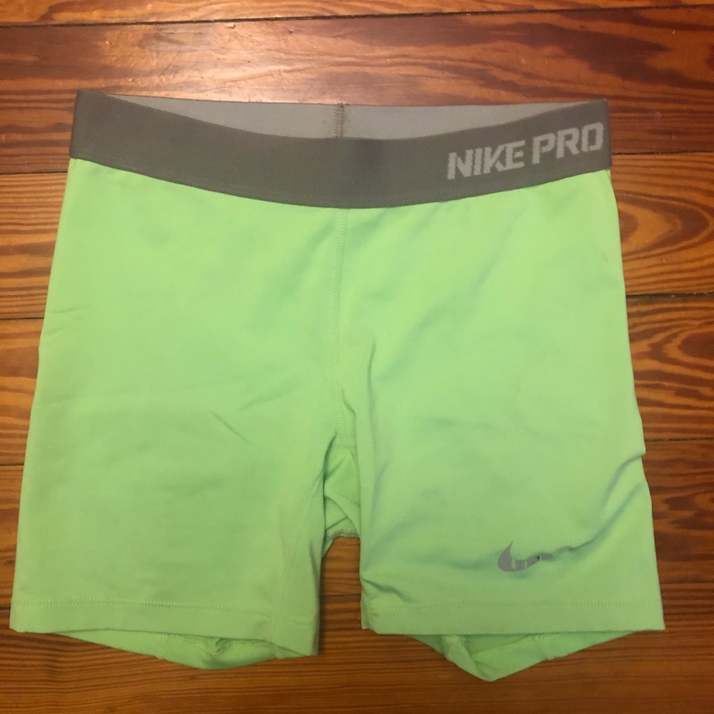 Nike Lime Girls Compression Shorts